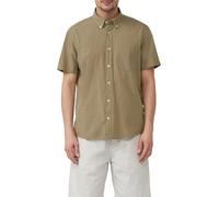 Regular Fit: Kurzarmhemd mit Struktur-Streifen und Button-Down-Kragen L Grün 2165428.7880.L