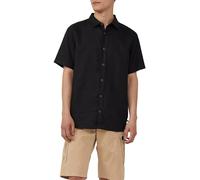 s.Oliver Kurzarmhemd Regular Fit – Leichtes 100% Leinen – L Schwarz