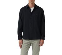 Regular Fit: Strukturiertes Baumwollhemd mit Brusttasche 3XL schwarz 2172933.9999.3XL