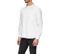 Langarmhemd S.OLIVER, Herren, Gr. M, N-Gr, weiß, Web, Obermaterial: 100% Baumwolle, unifarben, casual, regular fit taillenbedeckt, Langarm Manschette, Hemden, mit Brusttasche (16597607-M) weiß