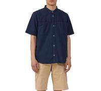 Relaxed Fit: Kurzarmhemd mit Stehkragen aus Leinenmix XL blau 2166716.5852.XL