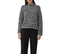 Relaxed-Fit-Pullover aus Alpaka-Wollmix mit Leo-Print 36 grau 2166974.98X2.36