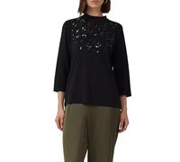 s.Oliver Black Label Damen T-Shirt 3/4 Arm 2170375 Grey/Black 40