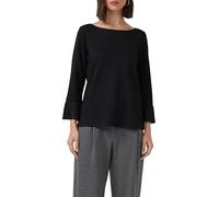 Relaxed-Fit-Shirt aus Viskosemix mit Plissee-Details am Ärmel 34 schwarz 2170652.9999.34