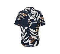 s.Oliver Resort Fit: Gemustertes Kurzarmhemd aus Viskosemix