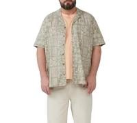 Resort Fit: Kurzarmhemd aus Viskosemix mit Brusttasche 5XL Grün 2169877.78A9.5XL