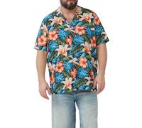 Resort Fit: Kurzarmhemd aus Viskosemix mit Brusttasche 5XL blau 2169877.58A3.5XL