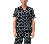 Resort Fit: Strukturiertes Baumwollhemd mit All-over-Print S blau 2180702.59A7.S