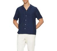 Resort Fit: Strukturiertes Kurzarmhemd aus Leinenmix XL blau 2163038.5852.XL