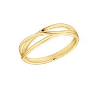 s.Oliver Ring 925 Sterling Silber Damen Ringe, Gold, Kommt in Schmuck Geschenk Box, 2037826