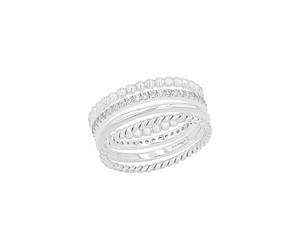 s.Oliver Ring 925 Sterling Silber Damen Ringe, mit Zirkonia synth., Kommt in Schmuck Geschenk Box