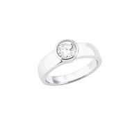 s.Oliver Ring 925 Sterling Silber Damen Ringe, mit Zirkonia synth., Silber, Kommt in Schmuck Geschenk Box, 2027573