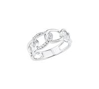 s.Oliver Ring 925 Sterling Silber Damen Ringe, mit Zirkonia synth., Silber, Kommt in Schmuck Geschenk Box, 2028507