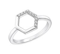 s.Oliver Ring 925 Sterling Silber Damen Ringe, mit Zirkonia synth., Silber, Kommt in Schmuck Geschenk Box, 2031427