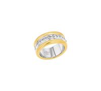 s.Oliver Ring Edelstahl Damen Ringe, mit Zirkonia synth., Bicolor, Kommt in Schmuck Geschenk Box, 2036837