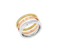 s.Oliver Ring Edelstahl Damen Ringe, Tricolor, Kommt in Schmuck Geschenk Box, 2038890