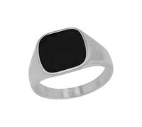 s.Oliver Ring Edelstahl Epoxy Herren Ringe, Schwarz, Kommt in Schmuck Geschenk Box