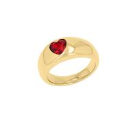s.Oliver Ring für Damen, Edelstahl, mit Zirkonia, gold, Geschenkidee, kommt in Schmuck Geschenk Box, 2040611