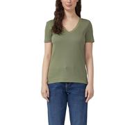 Ripp-T-Shirt mit Spitze am Ausschnitt 38 olive 2176225.7900.38