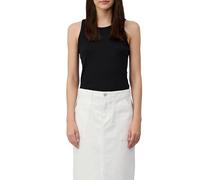 Ripp-Top im Slim Fit mit Stickerei 46 schwarz 2166352.9999.46