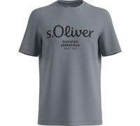 s.Oliver Baumwoll-T-Shirt mit Logo-Print Grau XXL
