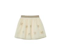 Gepunkteter Mesh-Rock mit Glitzerbund und Pailletten 122 beige 2173295.0406.122
