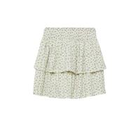 Minirock S.OLIVER JUNIOR, Mädchen, Gr. 170/176, light beige aop, Web, Obermaterial: 98% Polyester, 2% Elasthan. Futter: 100% Baumwolle, bedruckt, geblümt, lässig geschnitten ca. Mitte Oberschenkel, Rö