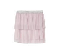 Kurzer Mesh-Rock mit Raffung und Glitzer 116 pink 2175961.4117.116