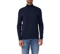 s.Oliver Rollkragenpullover aus reiner Baumwolle Blau Größe XL 2172248.5978.XL