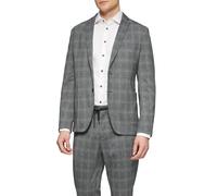 Kariertes Sakko aus Interlock-Jersey mit Rückenschlitz 56 grau 2159819.97A1.56