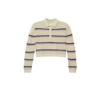 s.Oliver Mädchen Verkürzter Strickpullover mit Lochstruktur 2175945 Beige Größe 134/140