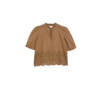 Bluse mit Lochstickerei und Ballonärmeln 36 braun 2180748.8918.36