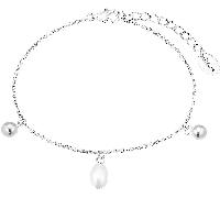 s.Oliver Armband 925 Sterling Silber Damen Armschmuck, mit Süßwasserzuchtperle, 17+3 cm, Weiß, Kommt in Schmuck Geschenk Box, 2037816