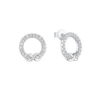 s.Oliver Damen-Ohrstecker Infinity-Design 925er Silber Zirkonia One Size