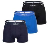 s.Oliver Herren Boxershorts Boxerbrief 3er-Pack Baumwoll-Stretch Blau L