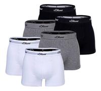 s.Oliver Herren Boxershorts, 6er Pack - Boxerbrief, Baumwoll-Stretch Grau/Schwarz/Weiß / M M Mehrfarbig