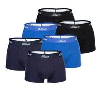 s.Oliver Herren Boxershorts, 6er Pack - Trunks, Hipsters, Baumwoll-Stretch Blau / M M Blau