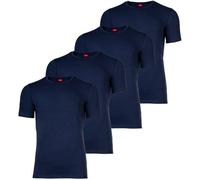S.OLIVER s.Oliver Herren T-Shirt, 4er Pack - Basic, Rundhals, einfarbig (TB_JH-36TSR_LS-4P) XL Marine