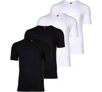 s.Oliver Herren T-Shirt, 4er Pack - Basic, Rundhals, einfarbig Weiß/Schwarz / XL XL Schwarz