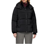 Daunenjacke mit abnehmbarer Kapuze 38 schwarz