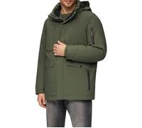 Wasserabweisender Parka mit abnehmbarer Kapuze und weichem Griff XXL Grün