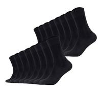 s.Oliver Unisex Socken, 16er Pack - Kurzsocken, einfarbig 35-38 Schwarz