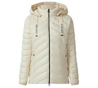 Outdoorjacke S.OLIVER, Damen, Gr. 46, beige (cream), Steppware, Obermaterial: 100% Polyester. Futter: 100% Polyester, unifarben, casual, slim fit normal, Langarm elastischer Bund, Jacken, mit abnehmba