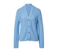 Strickjacke in Ripp-Optik mit Knopfleiste 40 blau 2174067.5141.40