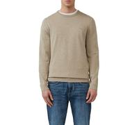 s.Oliver Herren Baumwollpullover 2143173.80W1 Logo-Stickerei Beige XL