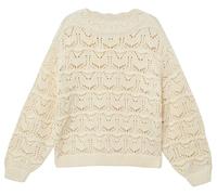 Strickpullover mit Lochmuster 116/122 Beige 2169468.0406.116_122