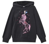 Hoodie mit Glitzer-Frontprint und kuscheliger Innenseite 128/134 grau 2169461.9866.128_134