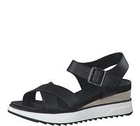 s.Oliver Sandalen Lederimitat Schwarz