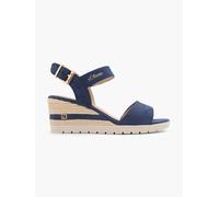 s.Oliver Sandalette Blau, Damen, Größe: 40, Material: Textil/Synthetik