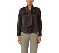 Satin-Bluse mit eleganter Kragen-Schluppe 40 braun 2173567.8944.40